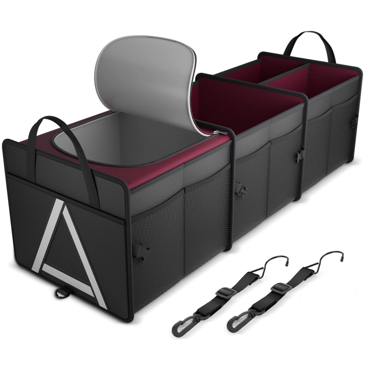 Insulated Trunk Organizer With Three Compartments