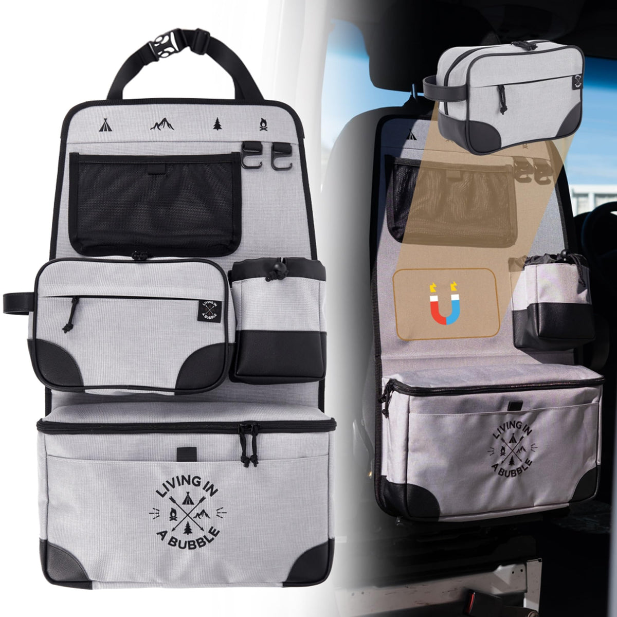 Premium Seat Back Organizer for Cars and Campervans