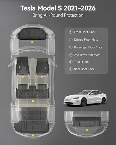 Tesla All-Weather Floor Mats With Custom Fit