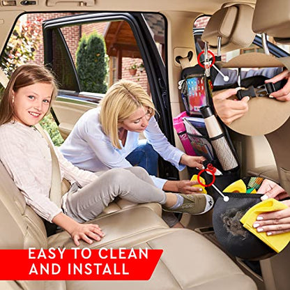 Backseat Organizer With Tablet Holder – 2 Pack