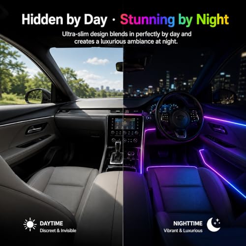 Acrylic Ambient Car Lights With Music Sync