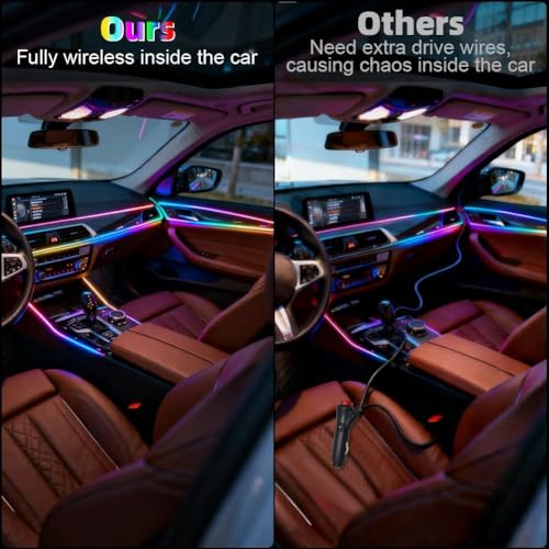 Acrylic Ambient Car Lights With Music Sync