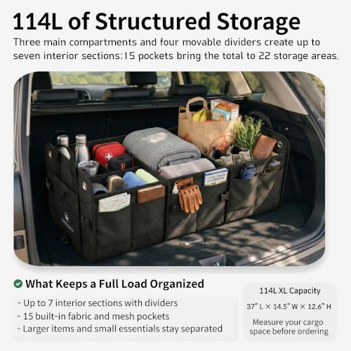 114L Extra-Large Trunk Organizer With Lid