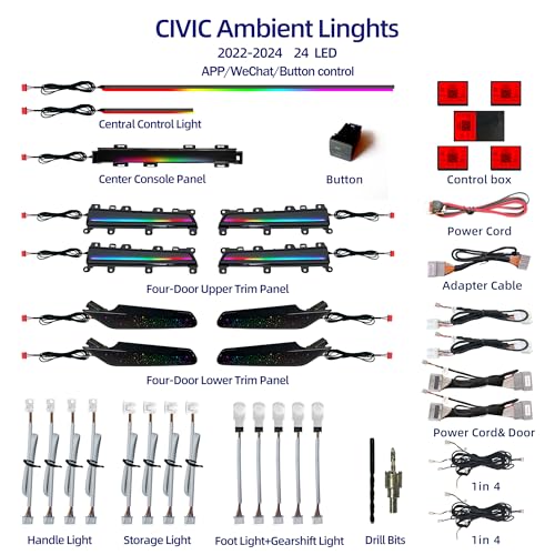Honda Civic RGB Ambient Interior Lighting Kit