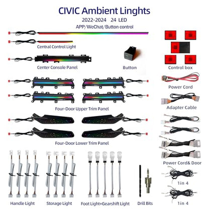 Honda Civic RGB Ambient Interior Lighting Kit