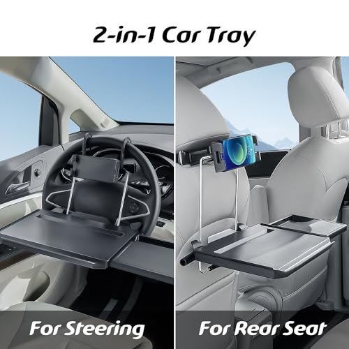 Large Steering Wheel Laptop Tray With Phone Holder