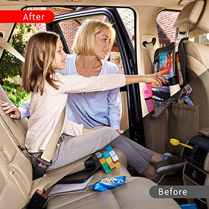 Backseat Organizer With Tablet Holder – 2 Pack