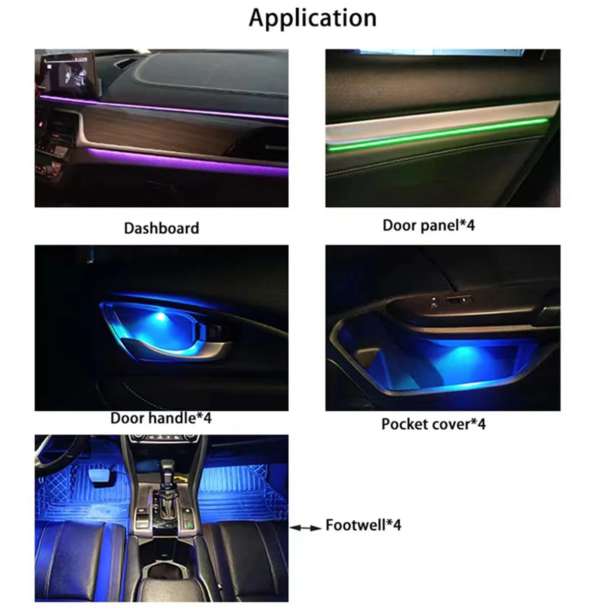 4-Door Smart Ambient Interior Lighting Kit