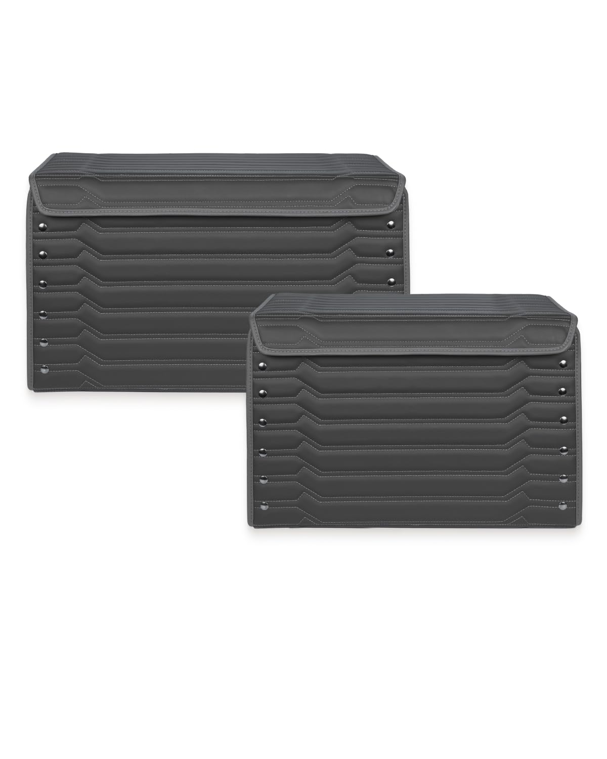 PU Leather Trunk Organizer With Secure Lid