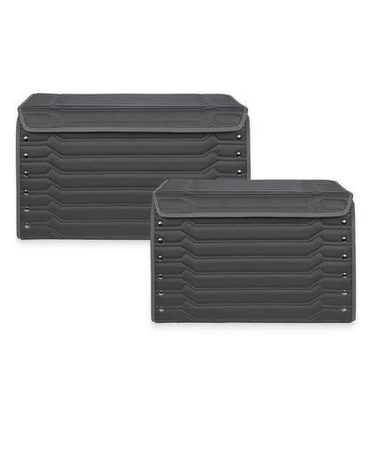 PU Leather Trunk Organizer With Secure Lid