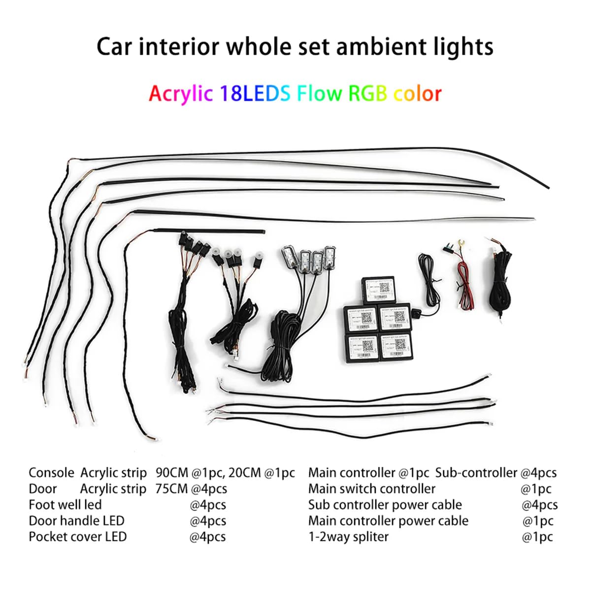 4-Door Smart Ambient Interior Lighting Kit