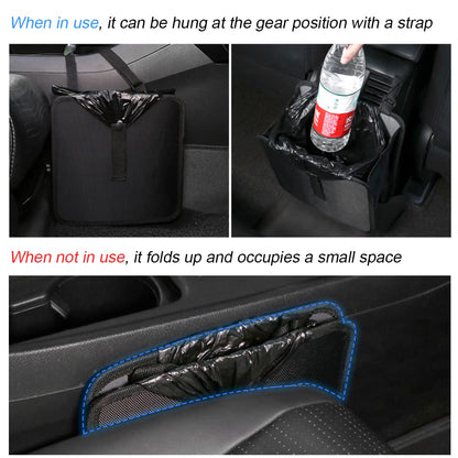 Foldable Hanging Car Trash Bag With Large Capacity