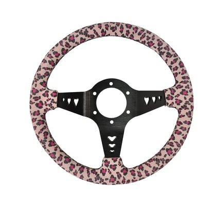 Pink Heart 350mm Racing Steering Wheel