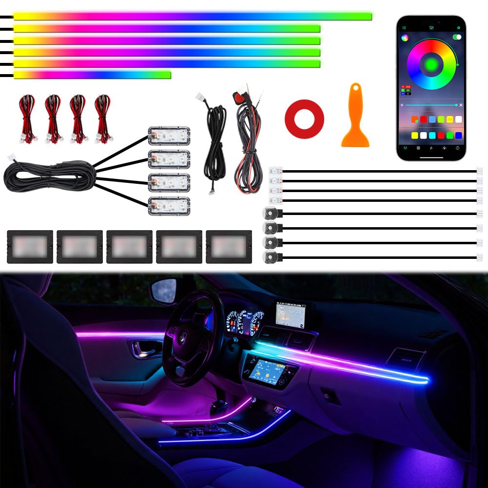 Acrylic Ambient Car Lights With Music Sync
