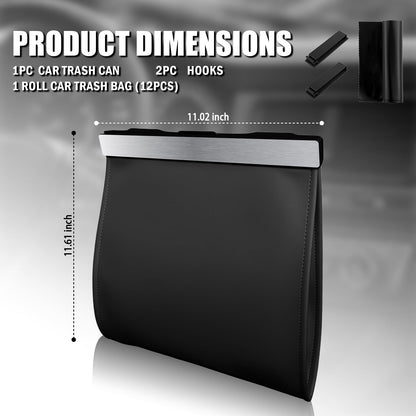 Magnetic Car Trash Bin With Leakproof Liner