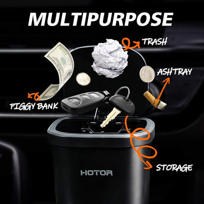 Compact Car Trash Cans With Lids – 2 Pack