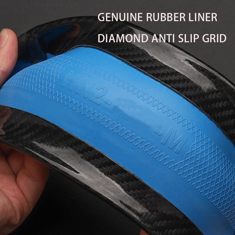 Nappa Leather Steering Wheel Cover With Carbon Texture