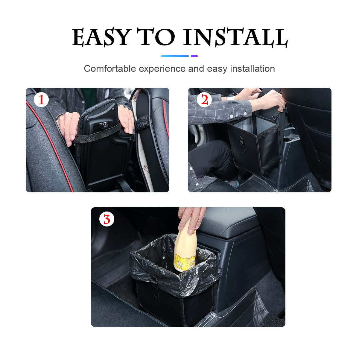 Foldable Hanging Car Trash Bag With Large Capacity