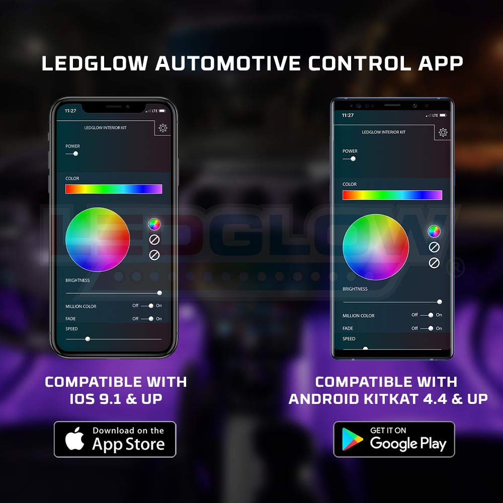 Bluetooth RGB Interior Footwell Lighting Kit