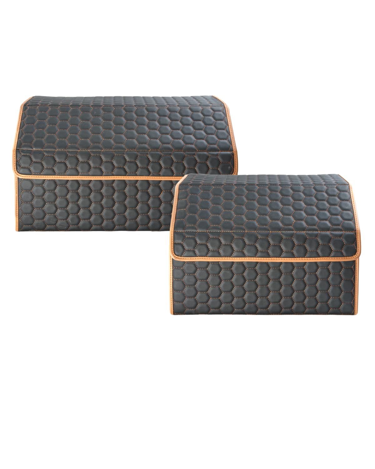 PU Leather Trunk Organizer With Secure Lid