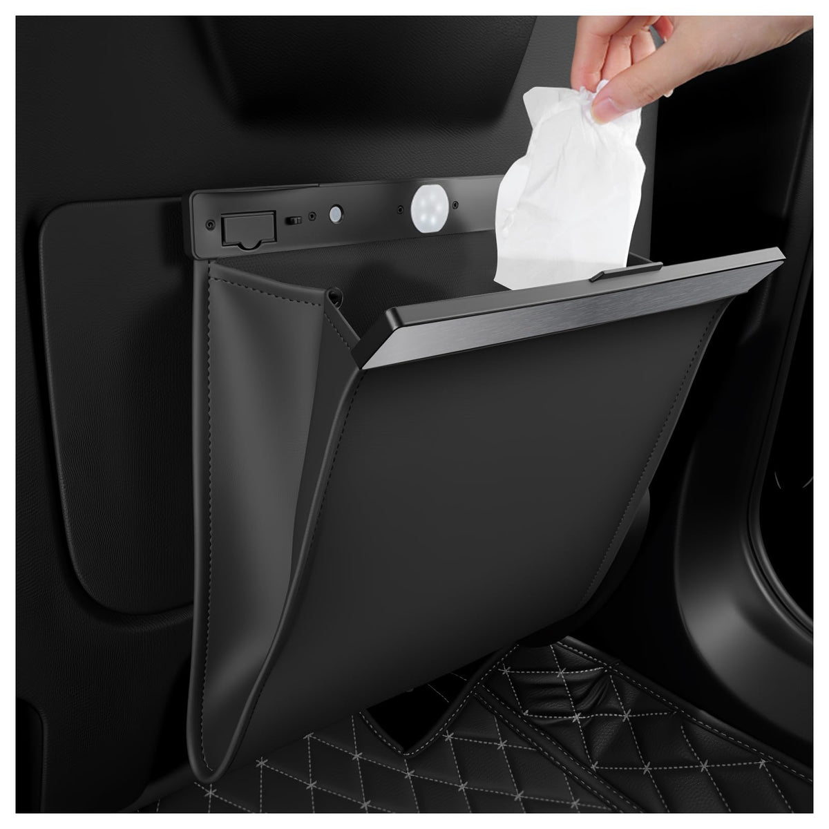 Magnetic Car Trash Bin With Leakproof Liner