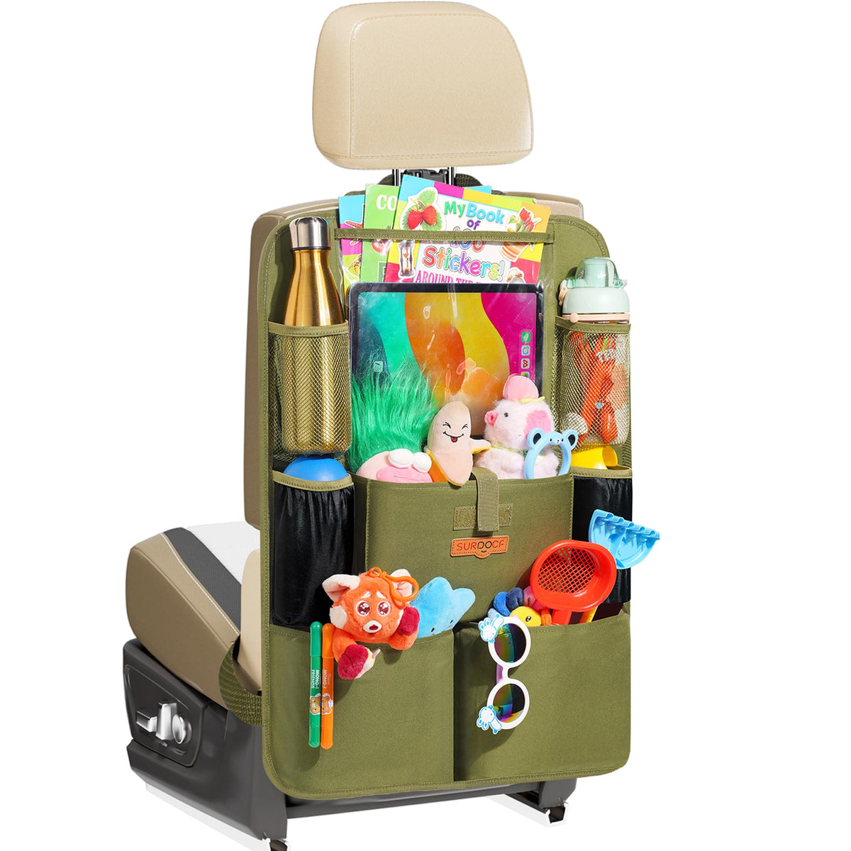 8-Pocket Backseat Organizer With Tablet Holder