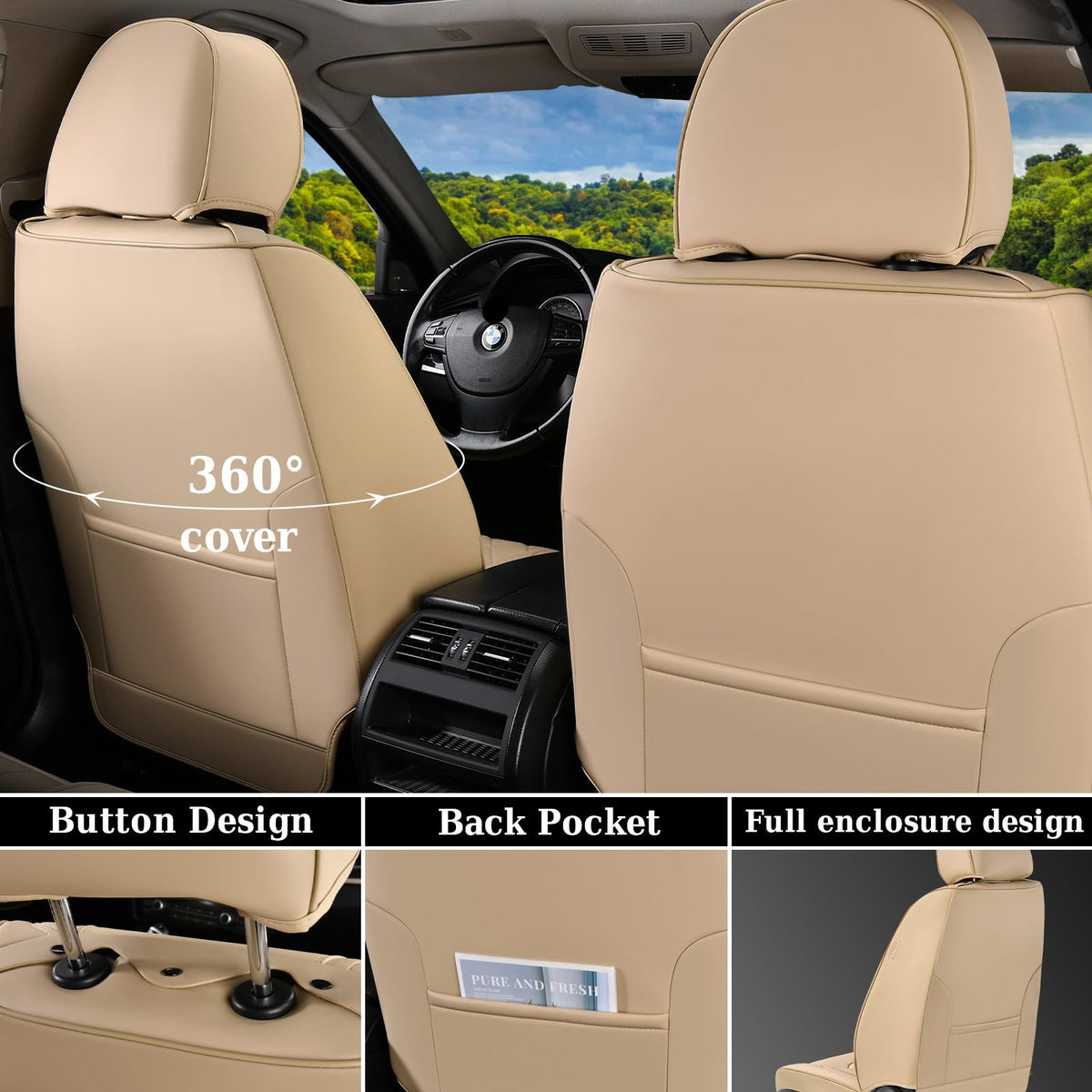 Universal Car Seat Covers for Front and Rear Seats