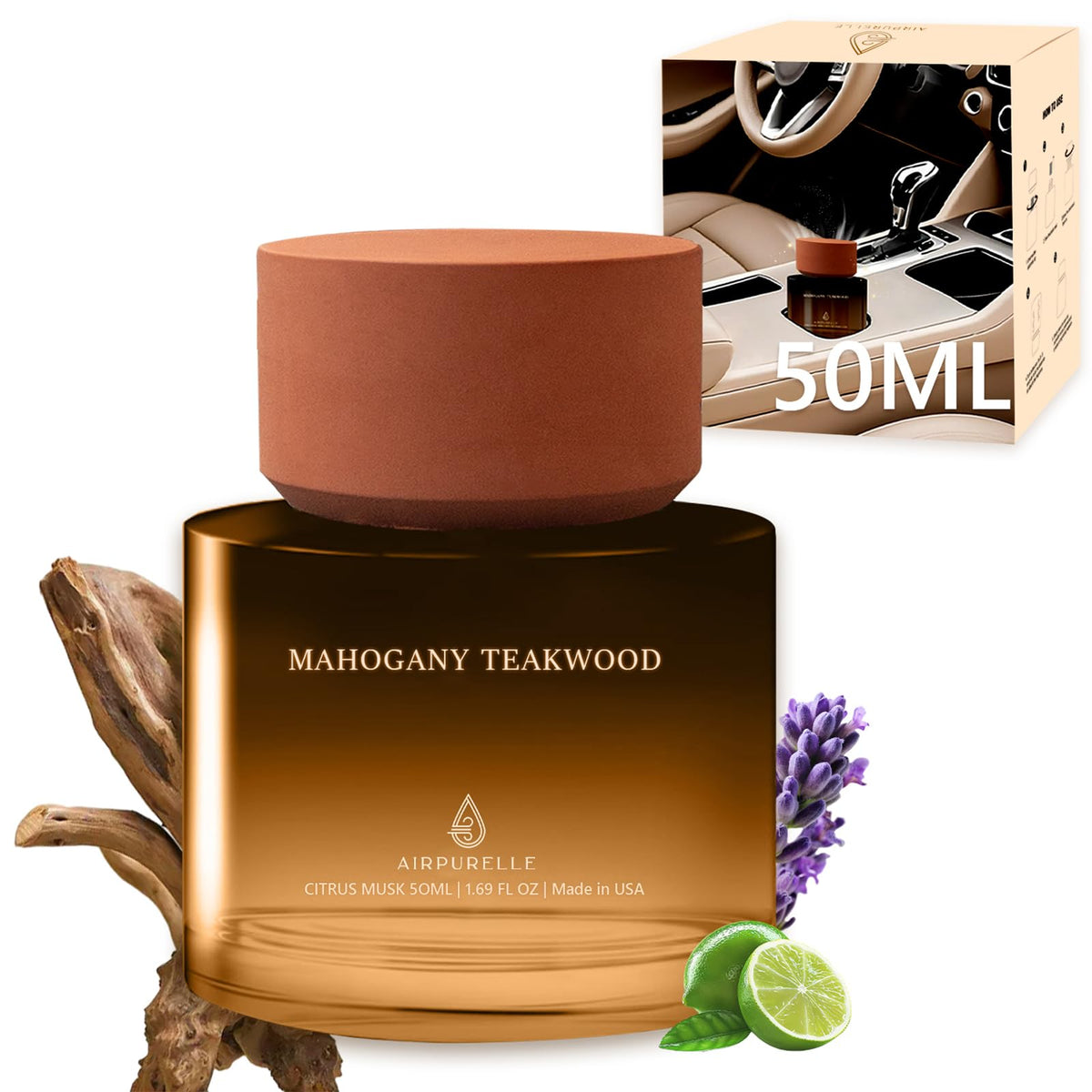 Mahogany Teakwood Car Fragrance Diffuser