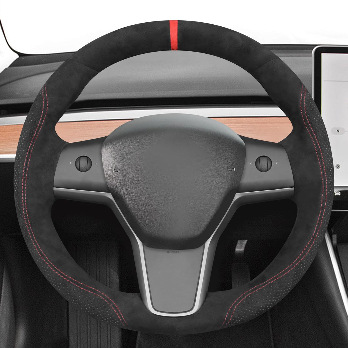 Tesla Model 3 DIY Alcantara Steering Wheel Wrap