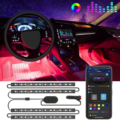 Smart RGB Car Interior Lights With App Control