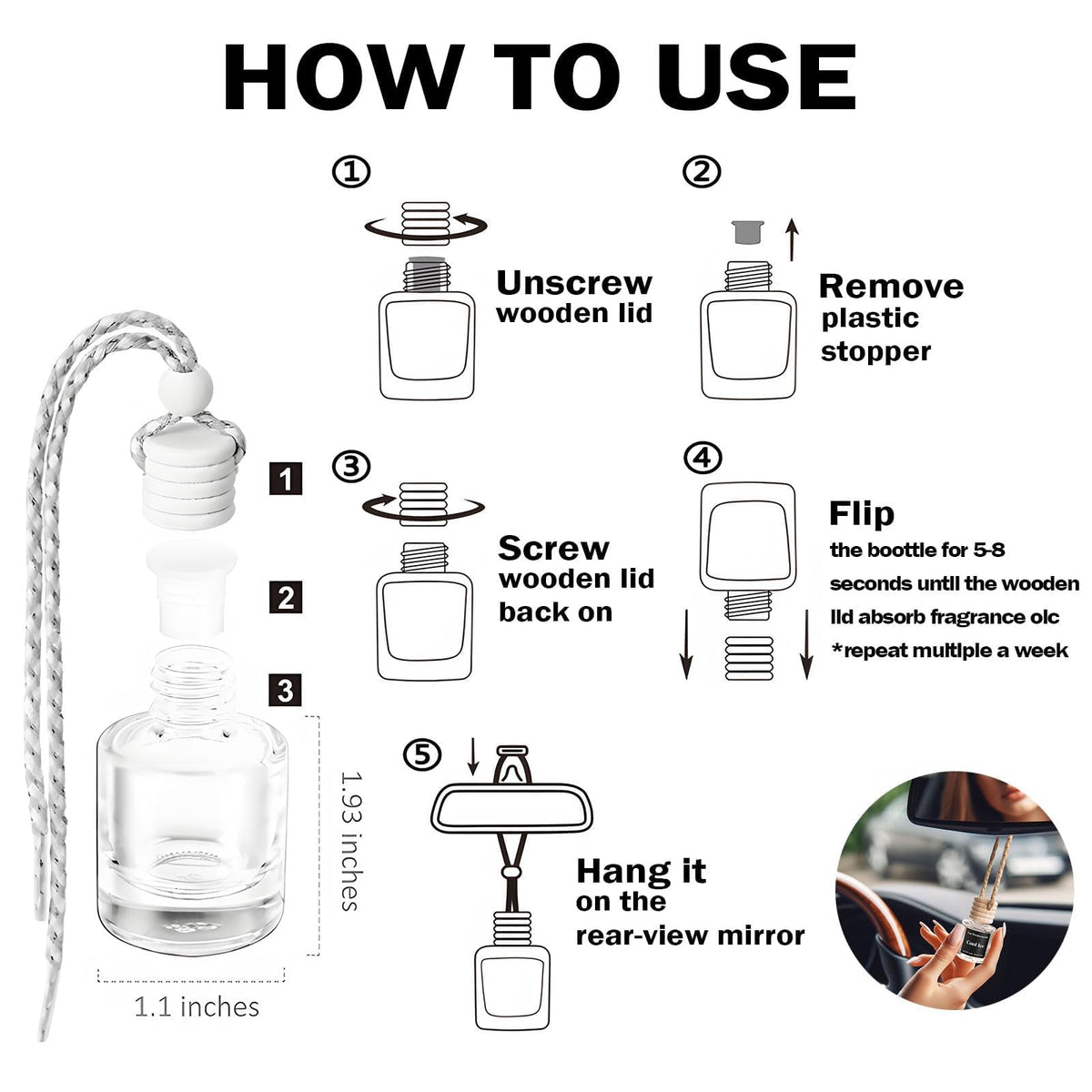 Hanging Car Fragrance Diffuser Set – 2 Pack