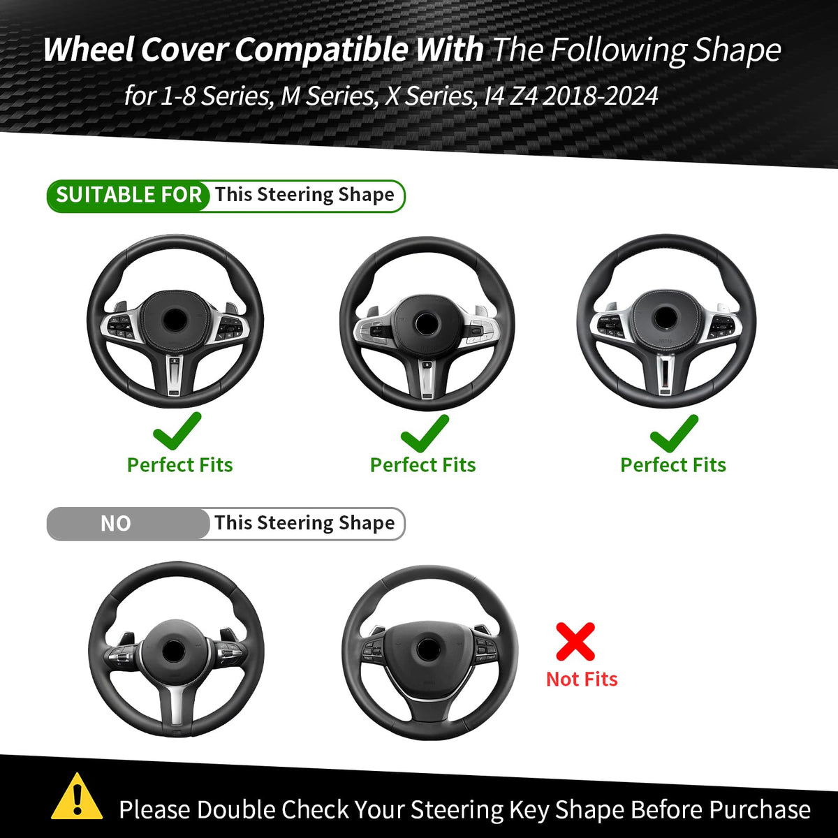 BMW Carbon Fiber Steering Wheel Cover