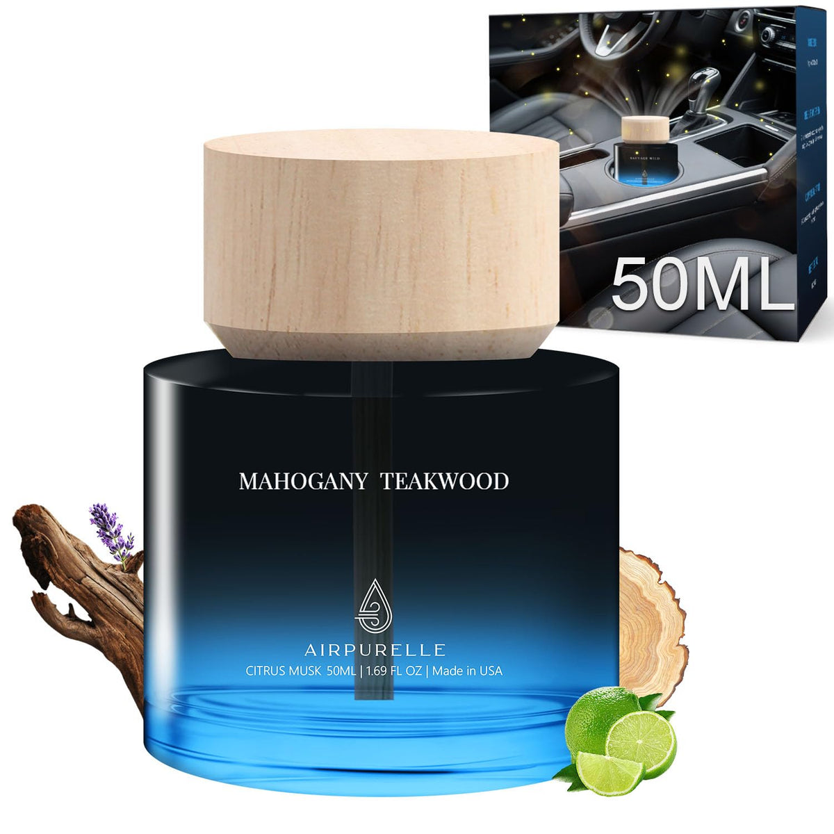 Mahogany Teakwood Car Fragrance Diffuser