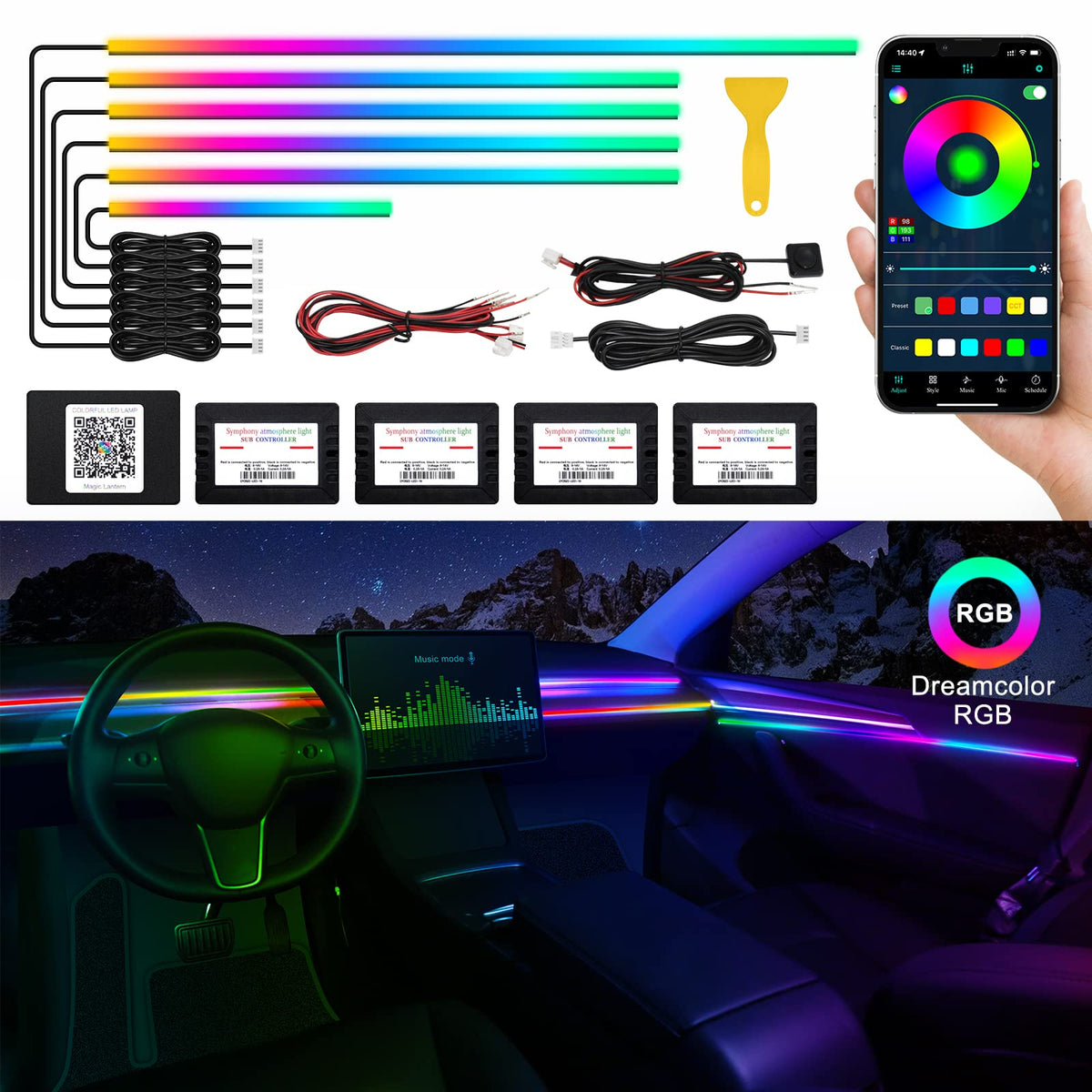 Dreamcolor RGB Ambient Lights With Music Sync