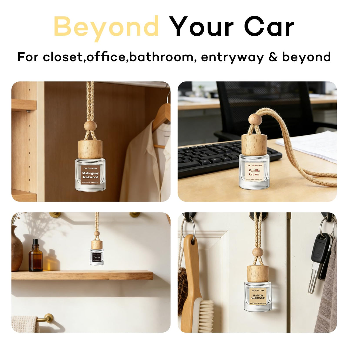 Hanging Car Fragrance Diffuser Set – 2 Pack