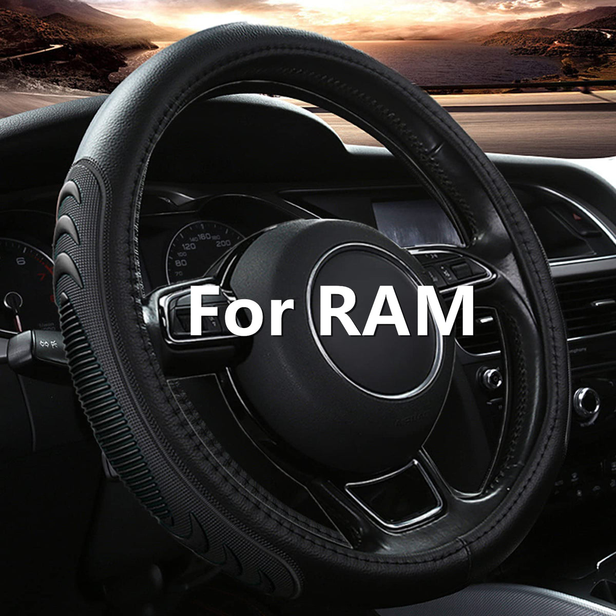 Dodge RAM Anti-Slip Leather Steering Wheel Cover