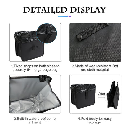 Foldable Hanging Car Trash Bag With Large Capacity