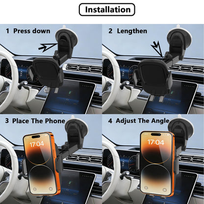 Universal Car Phone Mount With Strong Suction