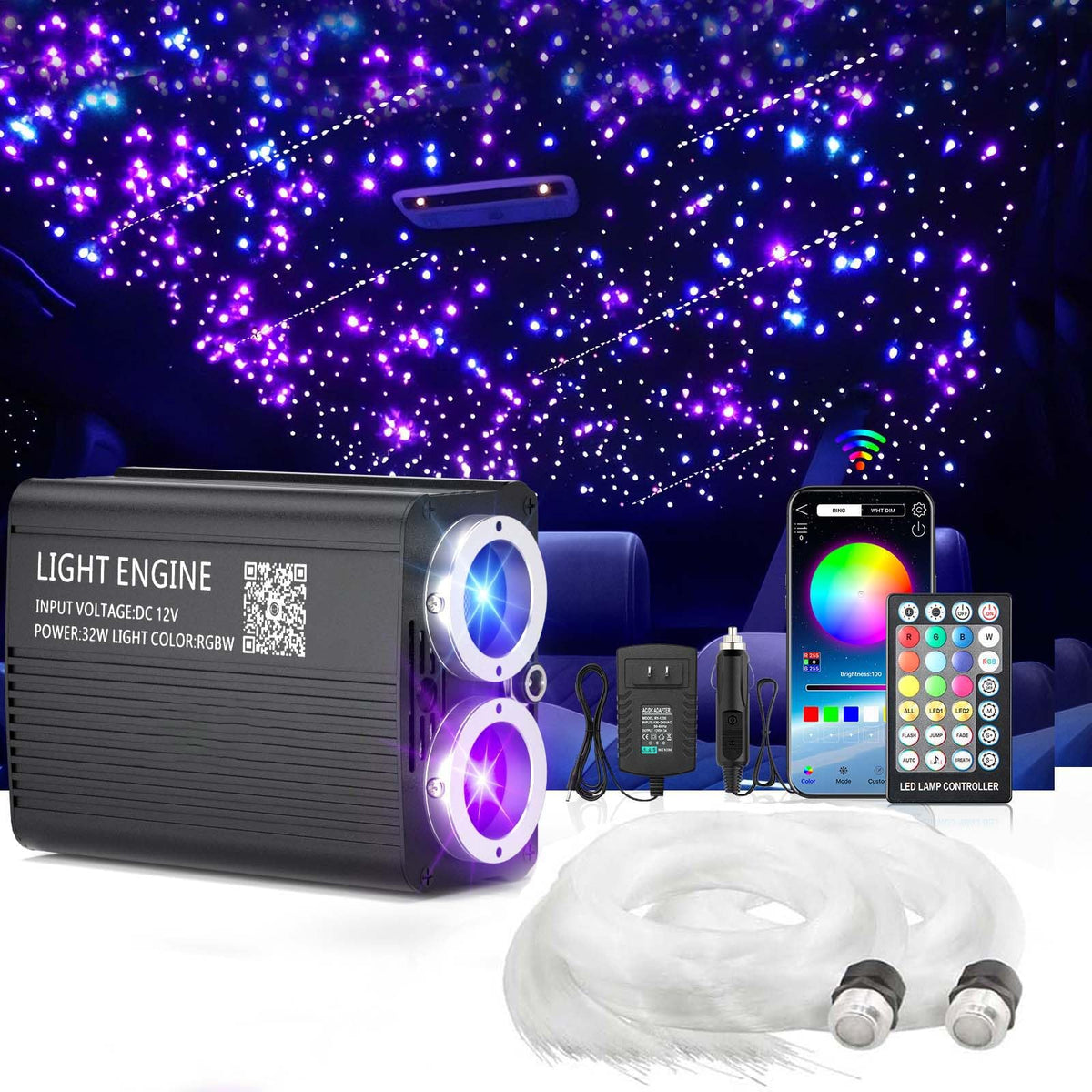 Fiber Optic Ambient Interior Lighting Kit