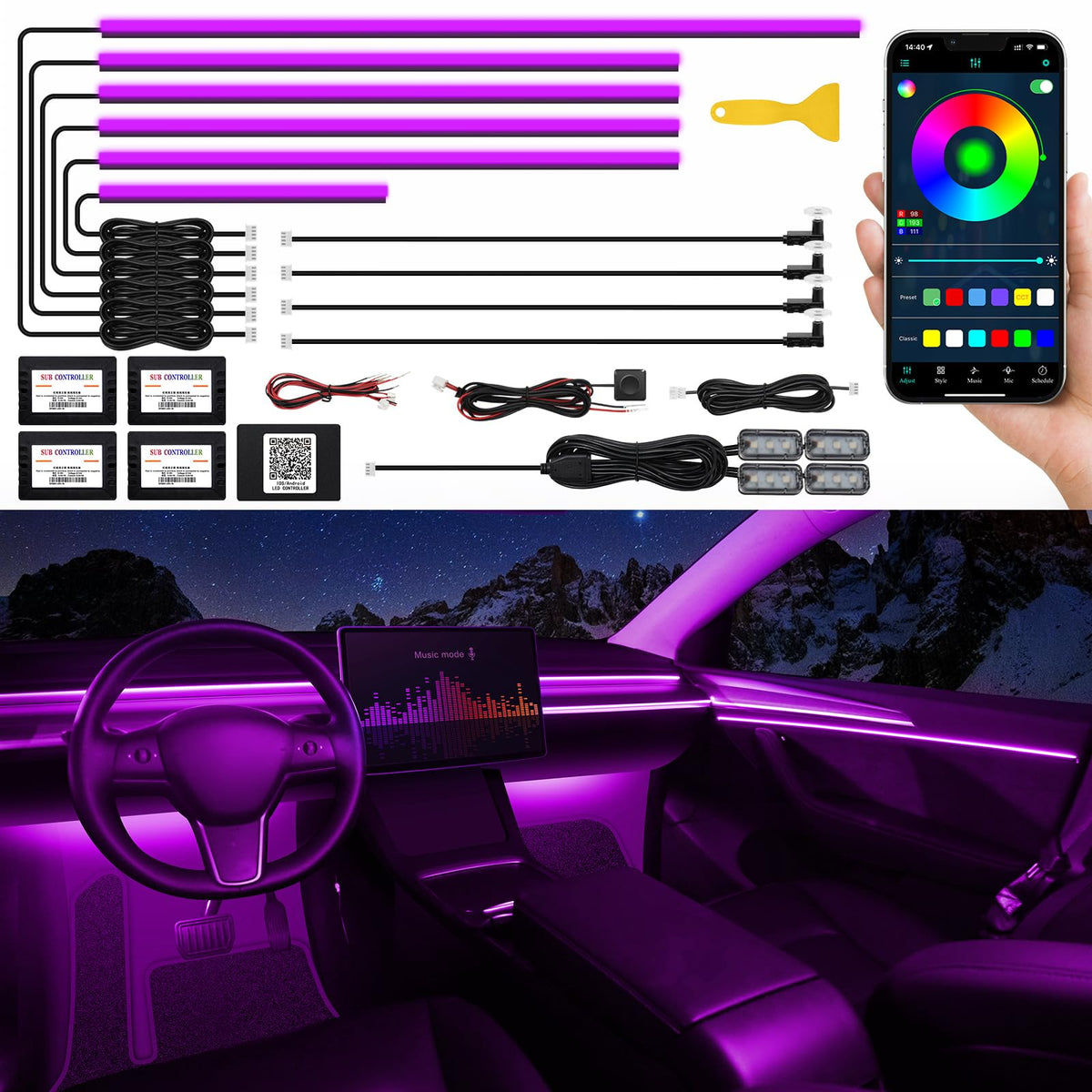 Dreamcolor RGB Ambient Lights With Music Sync