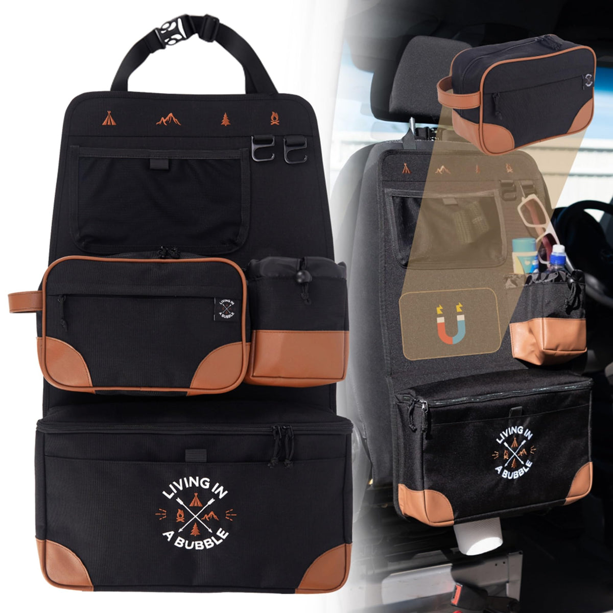 Premium Seat Back Organizer for Cars and Campervans