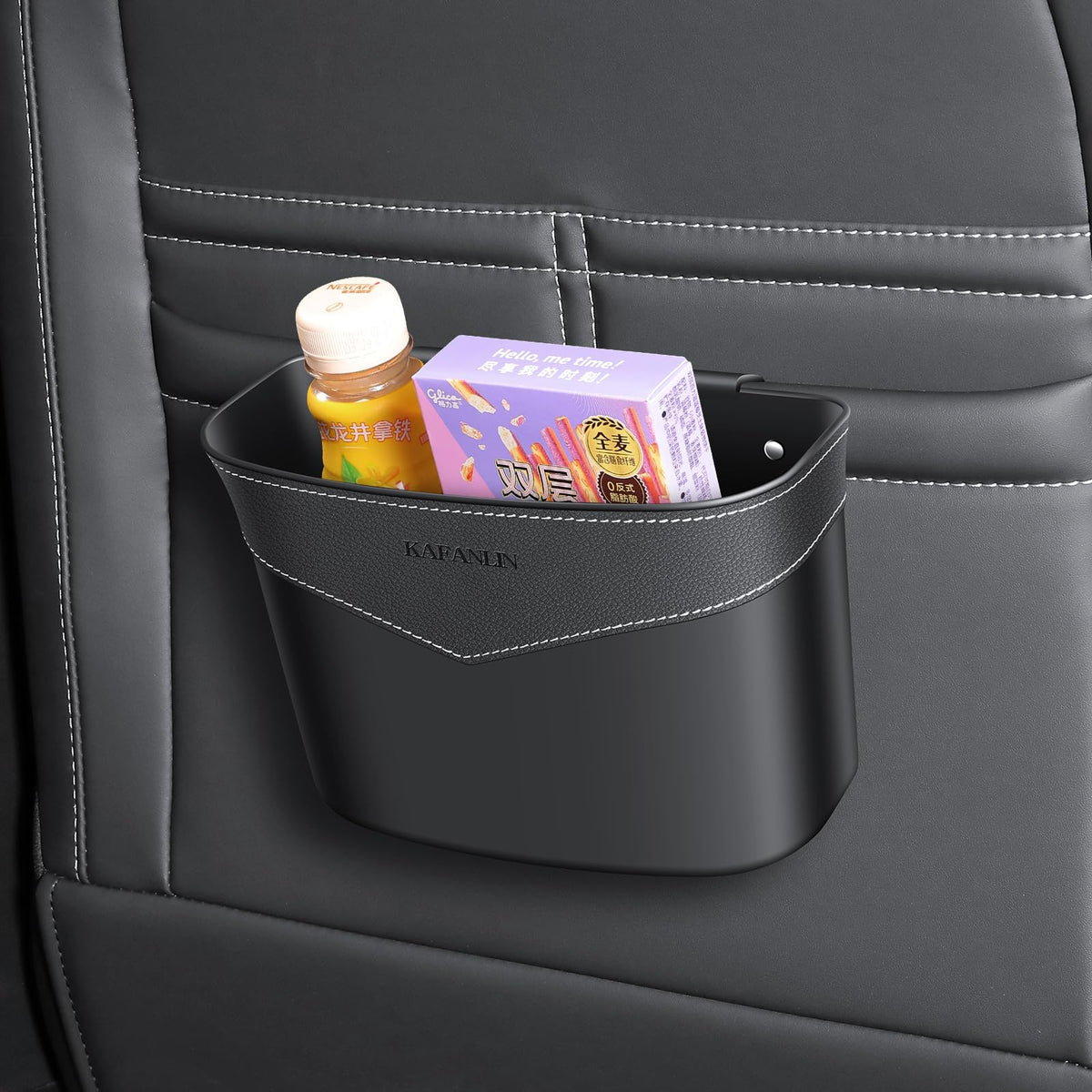 Mini Car Trash Can With Bag Organizer