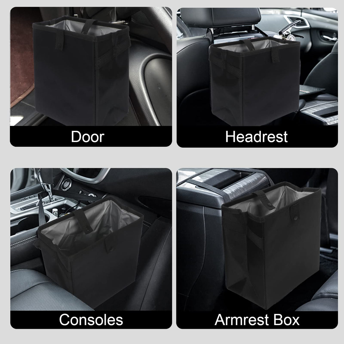 Collapsible Car Trash Bin With Waterproof Lining