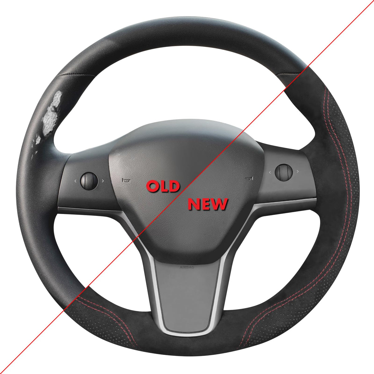 Tesla Model 3 DIY Alcantara Steering Wheel Wrap
