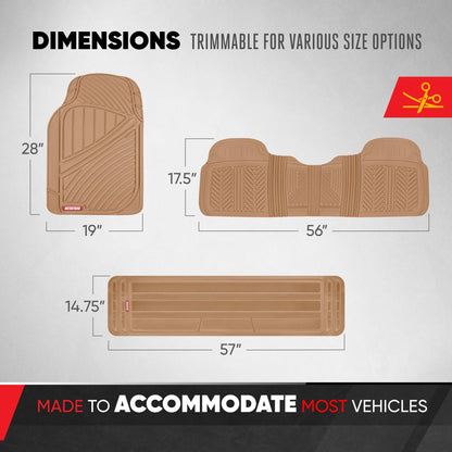 Motor Trend MT-773-801-BK Black Floor Mats