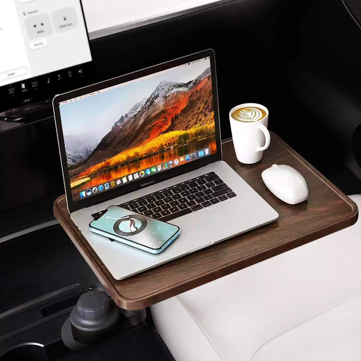 360° Rotating Wooden Car Laptop & Dining Tray