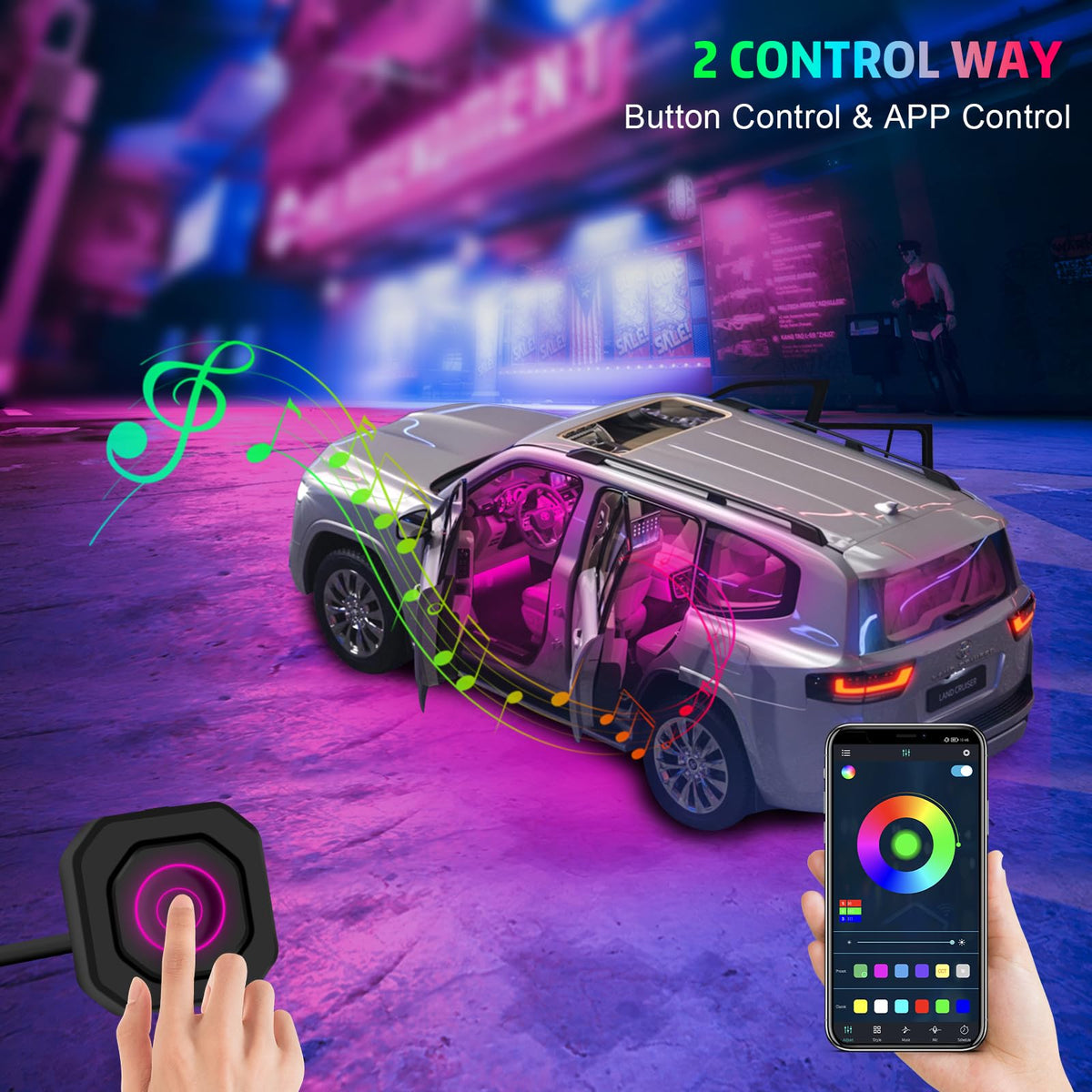 RGB Acrylic Interior Ambient Light Kit