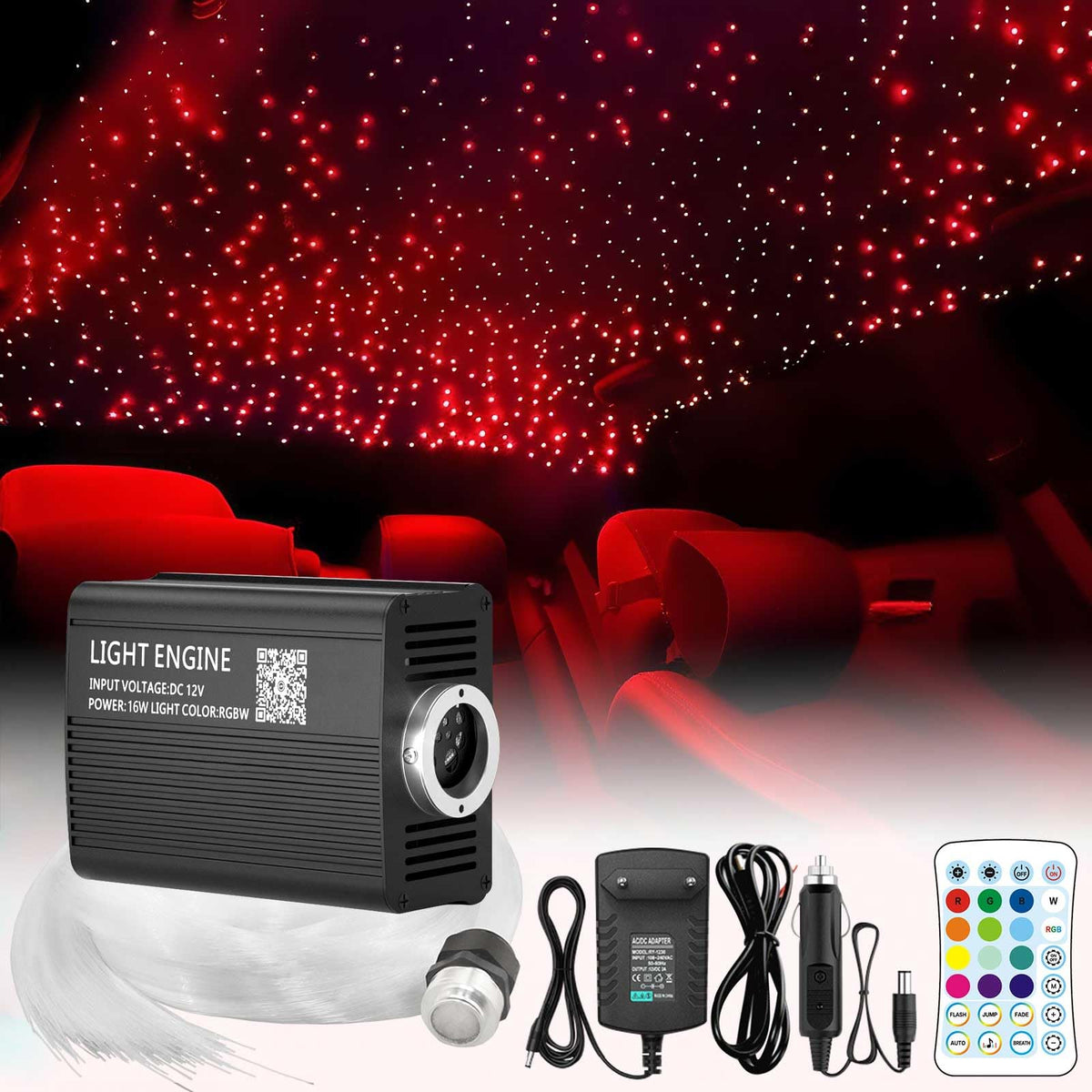 Fiber Optic Ambient Interior Lighting Kit