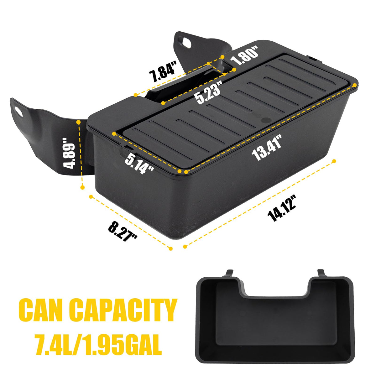Ford Maverick Armrest Trash Can With Cup Holders