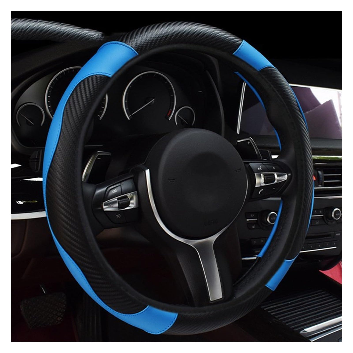 Carbon Pattern Anti-Slip Steering Wheel Cover